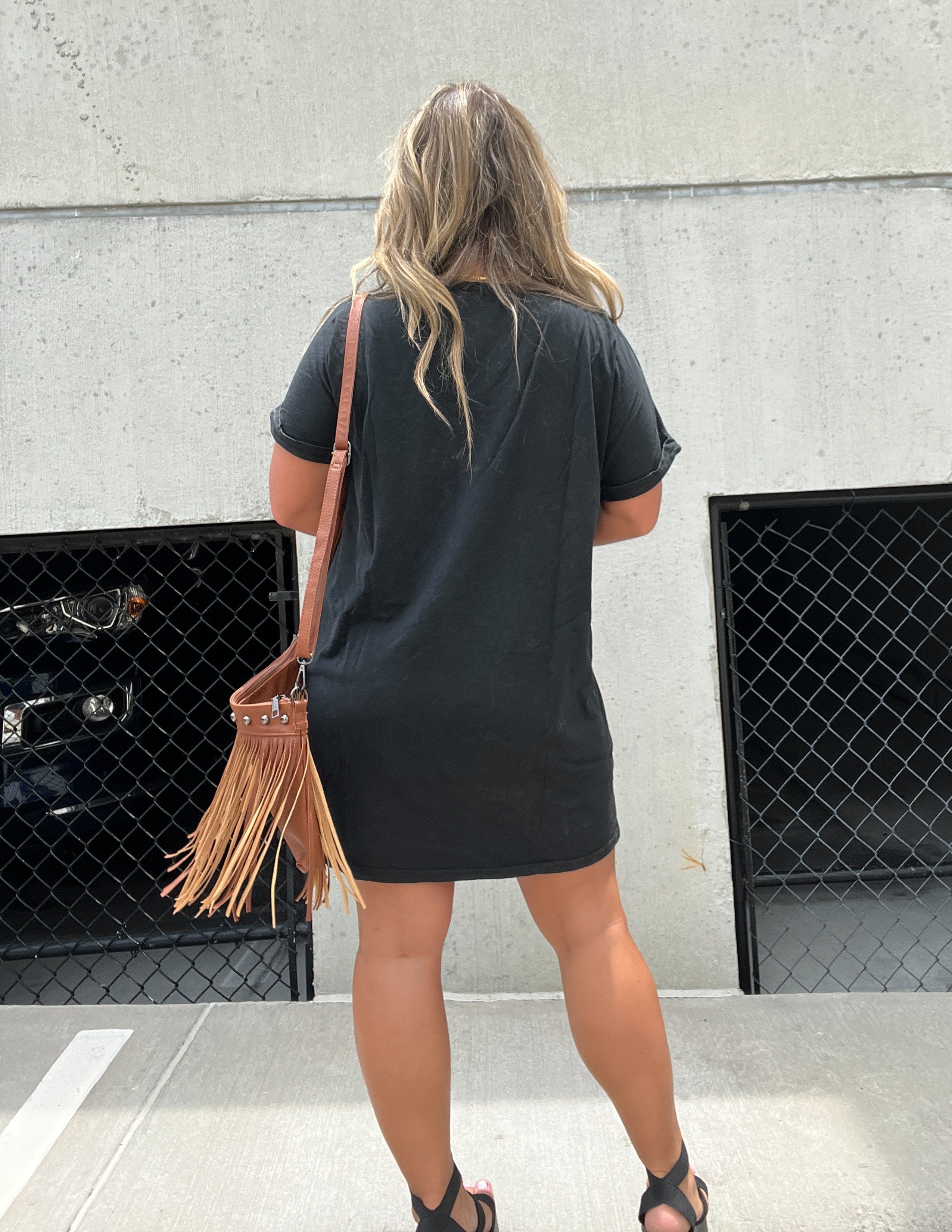 Black Nashville Graphic Tee Dress