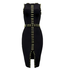 The Gemma Studded Split-Front Dress - Multiple Colors