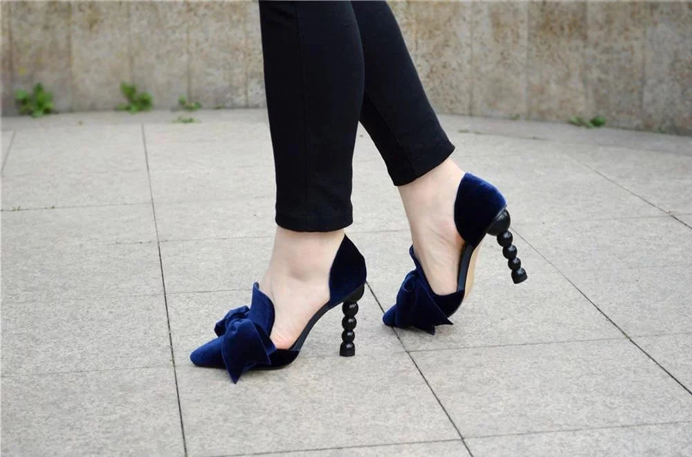 The Nadine Velvet High Heel Pumps