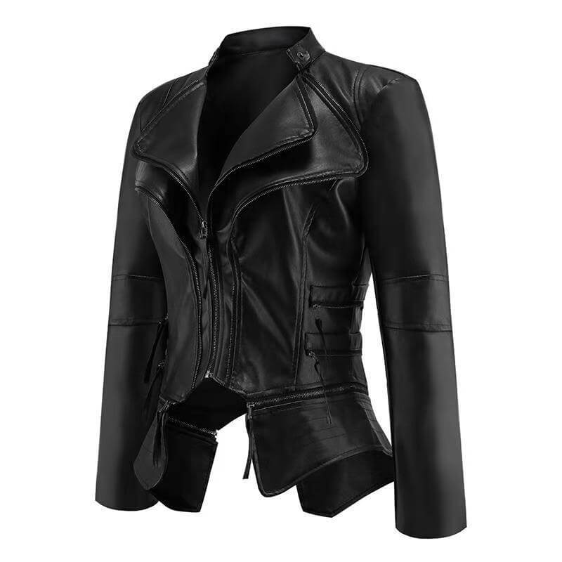 The Clara Faux Leather Moto Jacket