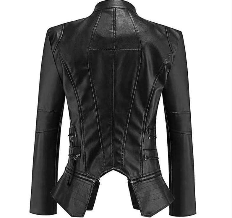 The Clara Faux Leather Moto Jacket