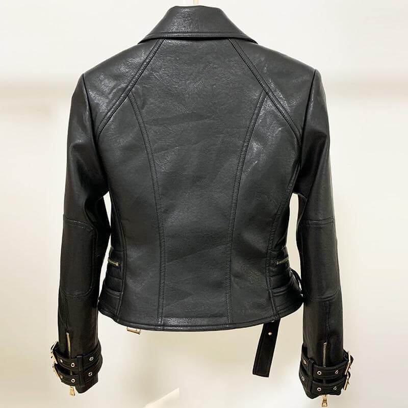 The Nala Faux Leather Moto Jacket - Multiple Colors