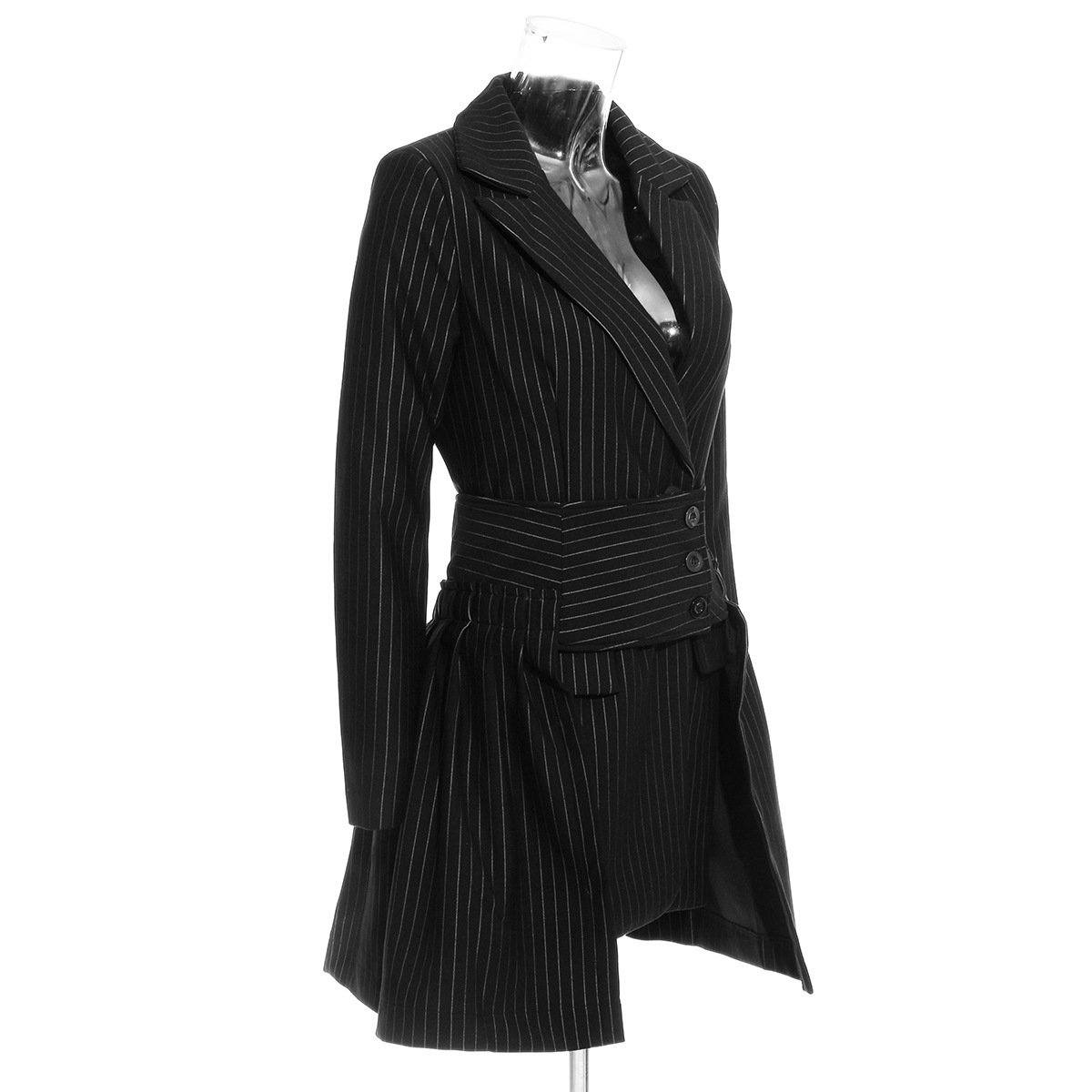 The Georgine Pinstripe Long Tail Blazer