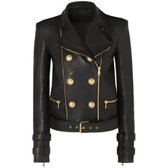 The Nala Faux Leather Moto Jacket - Multiple Colors