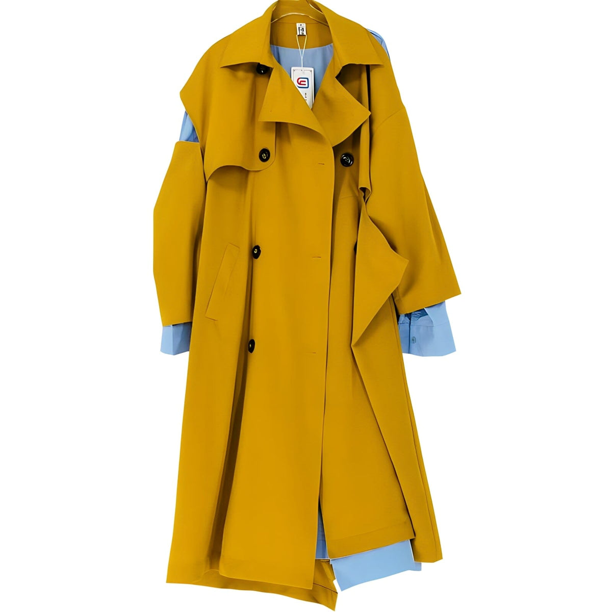 The Canary Long Sleeve Spliced Trenchcoat