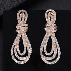 The Stella Micro Pave Crystal Drop Earrings - Multiple Colors