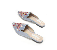 The Flora Satin Mules Slip On Loafers - Multiple Colors