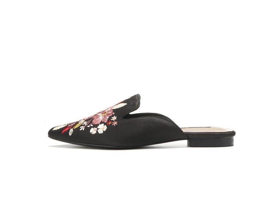 The Flora Satin Mules Slip On Loafers - Multiple Colors