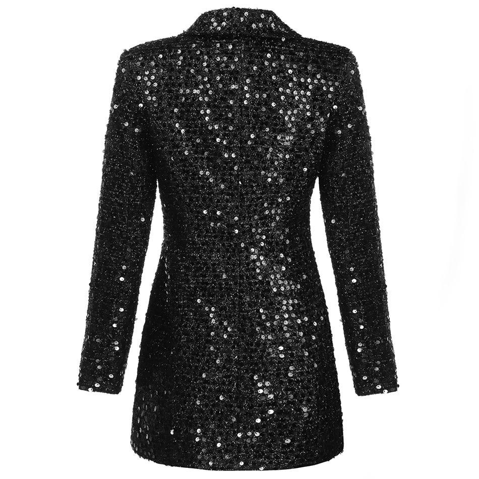 The Juliette Sequin Long Tail Blazer