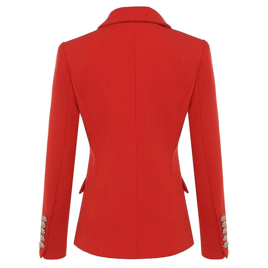 The Priscilla Slim Fit Blazer - Cherry Red