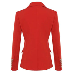 The Priscilla Slim Fit Blazer - Cherry Red