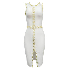 The Gemma Studded Split-Front Dress - Multiple Colors