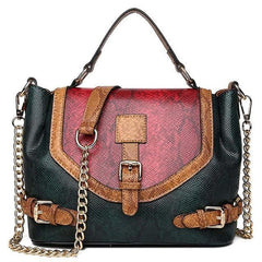 The Francine Snakeskin Handbag Purse - Multiple Colors