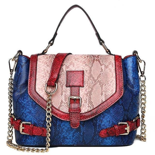 The Francine Snakeskin Handbag Purse - Multiple Colors