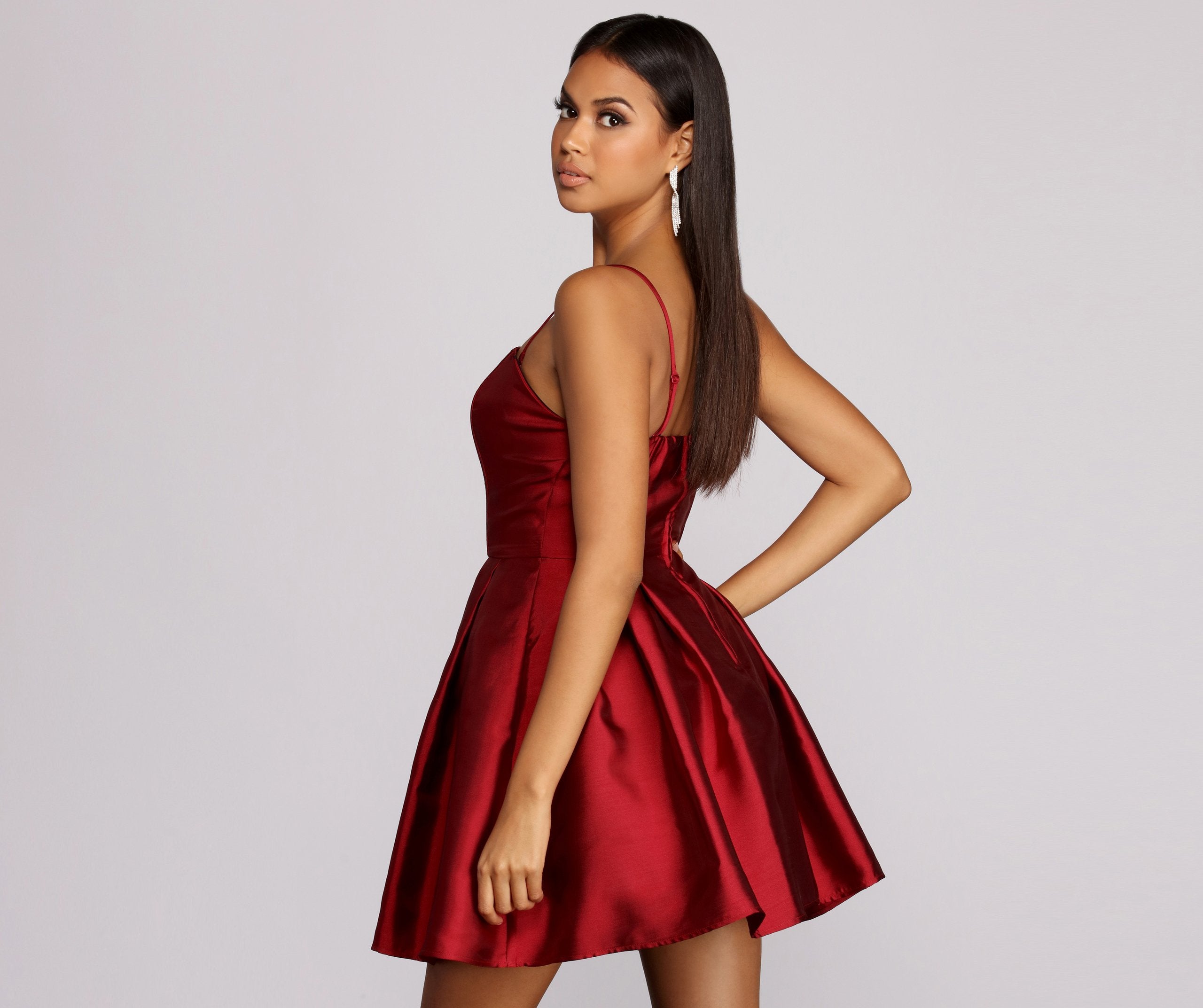 Rebecca Party Pleated Dress - Lady Occasions