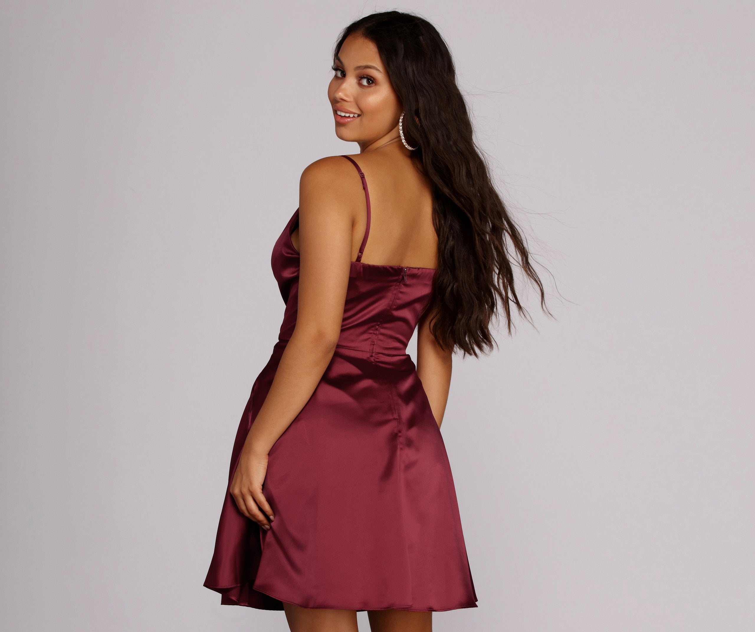 Emme Satin Party Dress - Lady Occasions