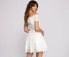 Mackenzie Off The Shoulder Lace Party Dress - Lady Occasions