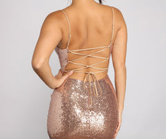 Summer Formal Sequin Mini Dress - Lady Occasions