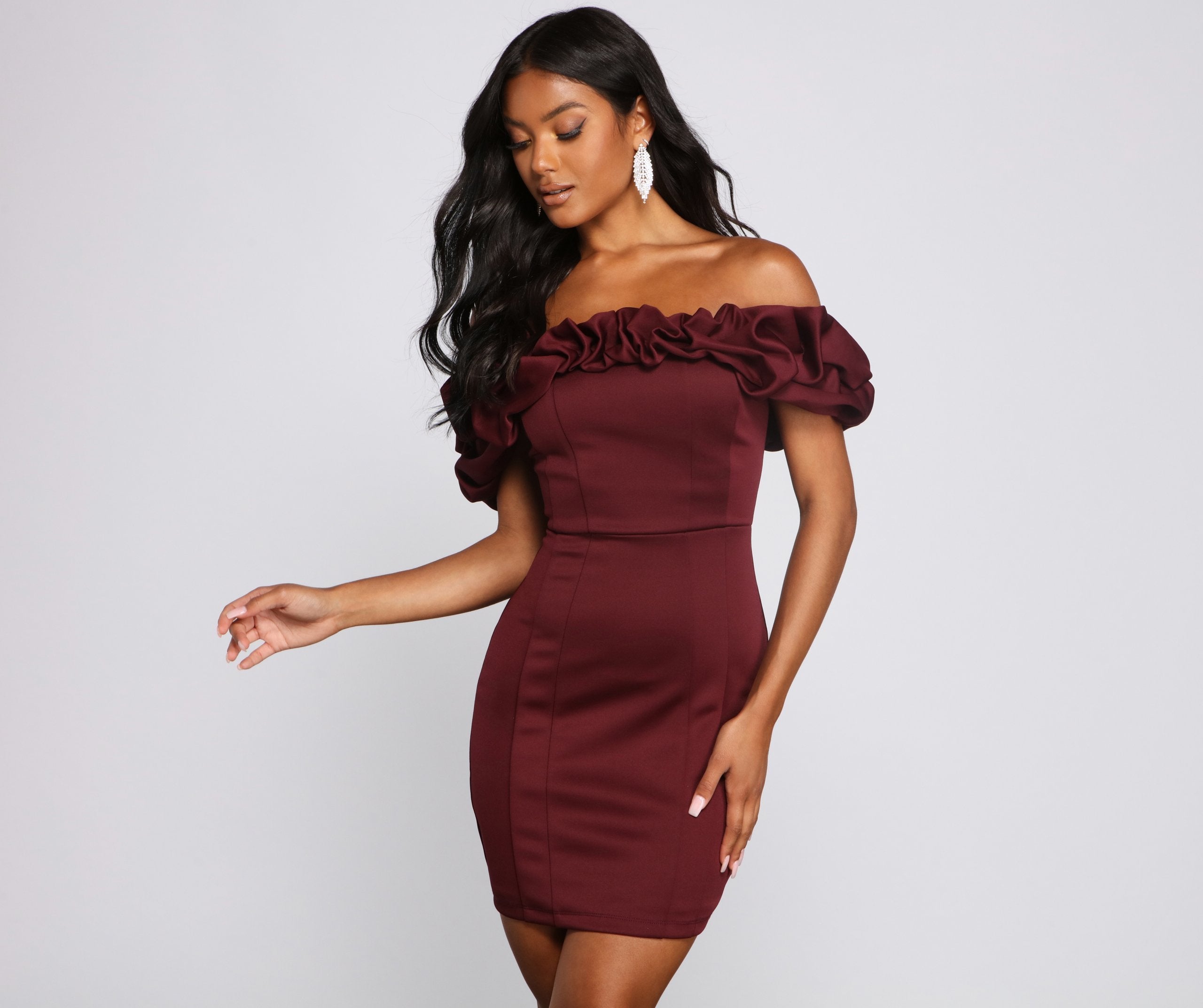 Kiari Formal Off the Shoulder Ruffled Dress - Lady Occasions