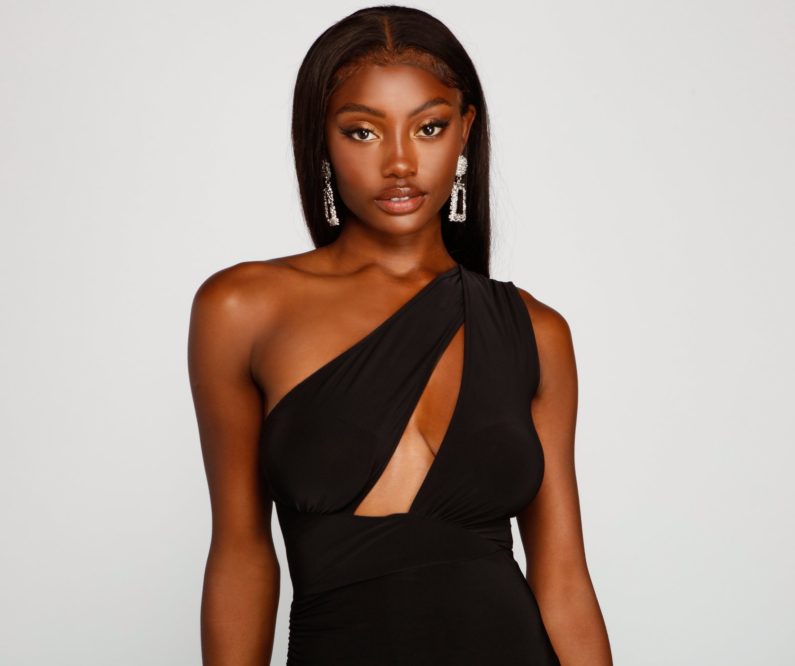 Zoey One-Shoulder Ruched Mini Dress - Lady Occasions