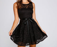 Violetta Formal Glitter And Lace Party Dress - Lady Occasions