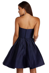 Noelle Formal Satin Party Dress - Lady Occasions