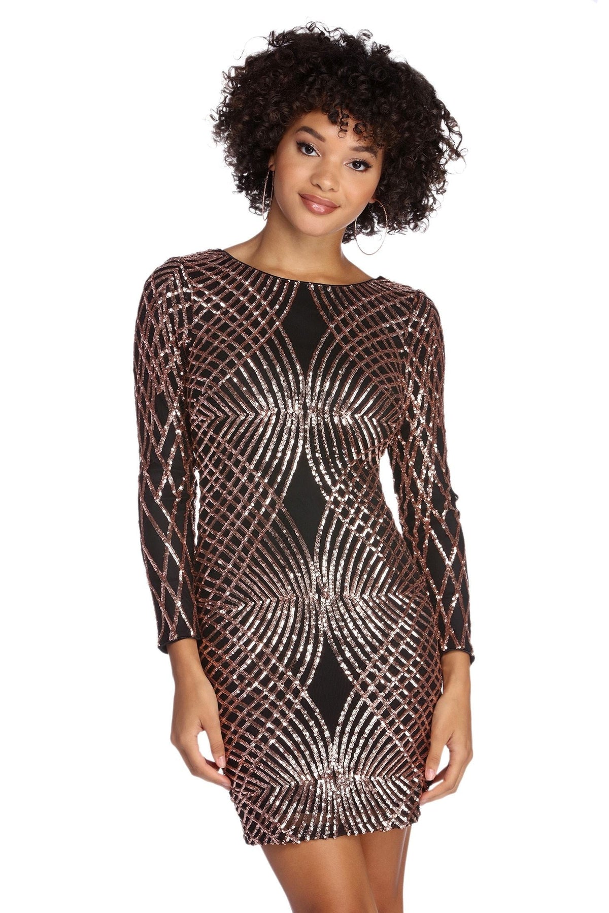 Elysse Steal The Show Sequin Dress - Lady Occasions