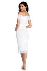 Faith Formal Midi Lace Dress - Lady Occasions
