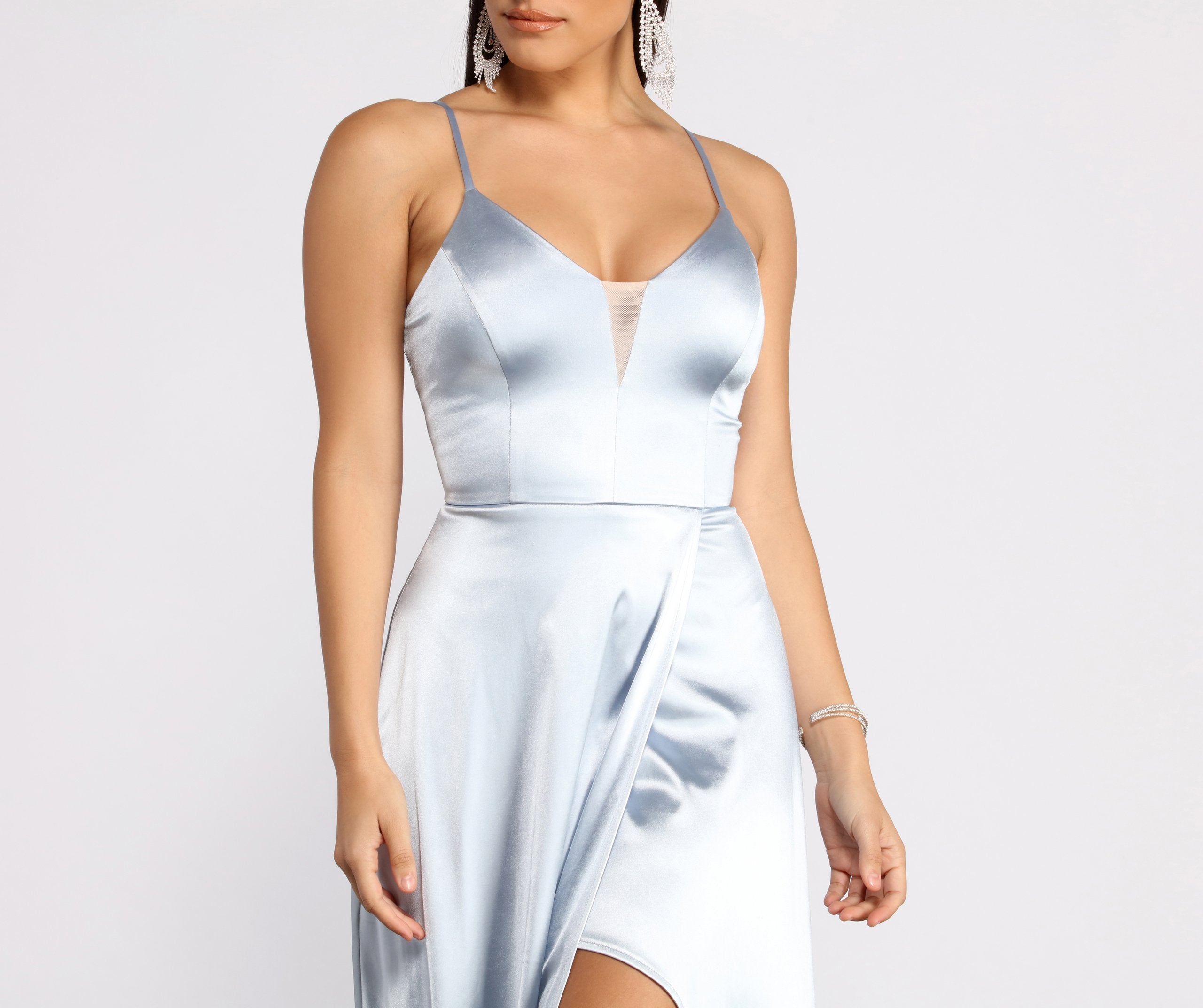 Ilana Satin Column Gown - Lady Occasions