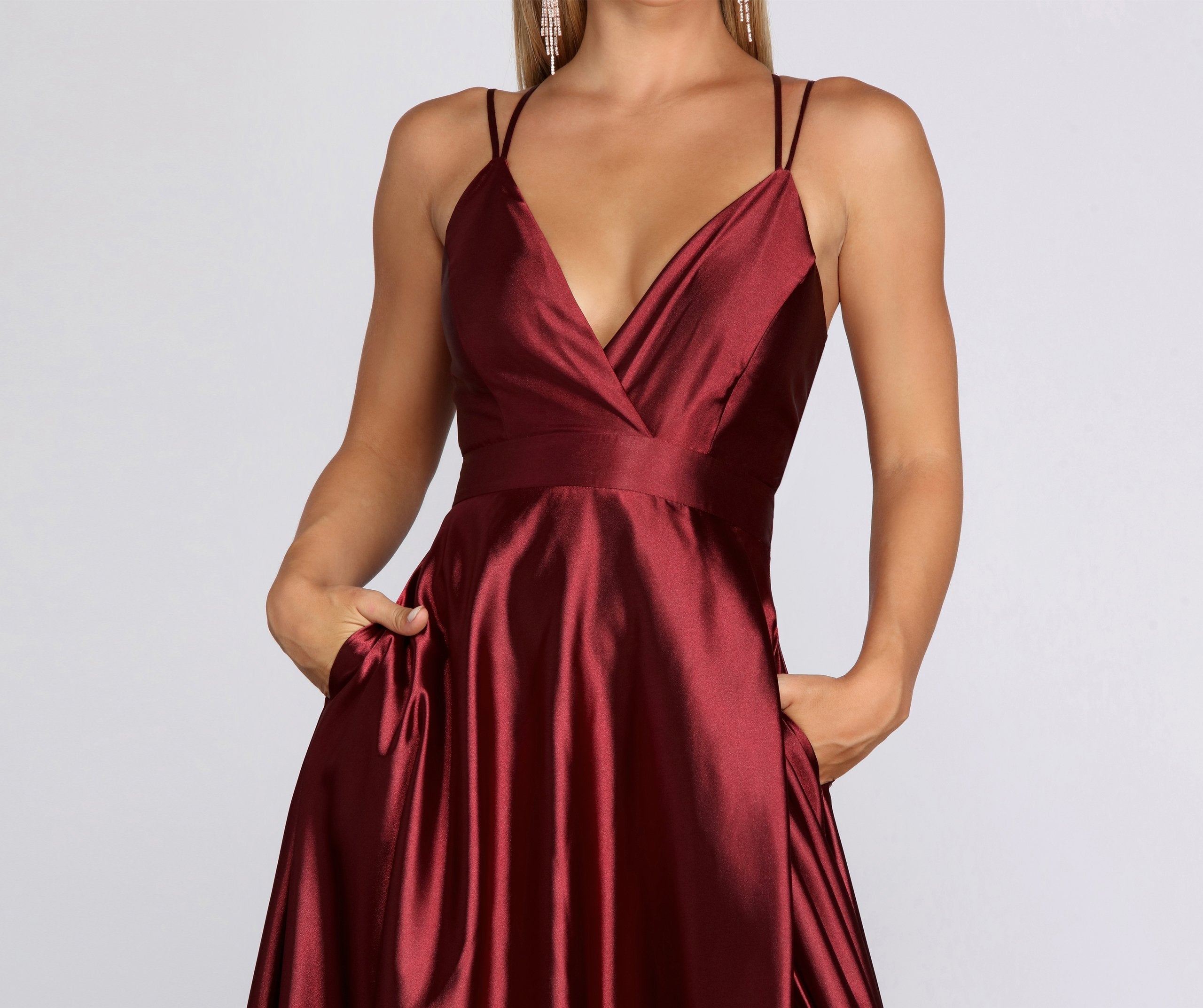 Priscilla Satin Evening Gown - Lady Occasions