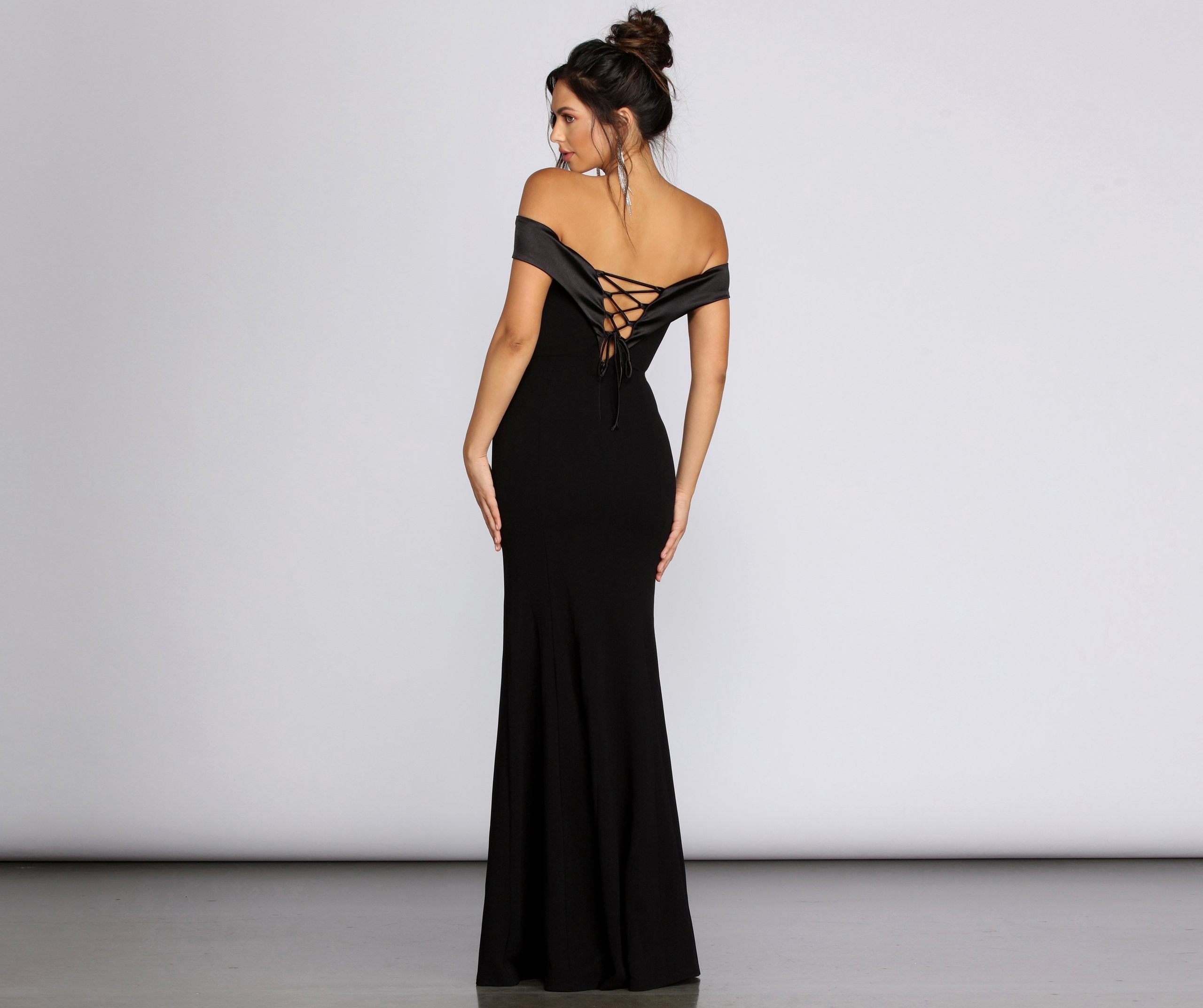 Monet Off Shoulder Evening Gown - Lady Occasions