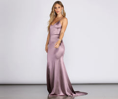 Nola Darling Satin Evening Gown - Lady Occasions