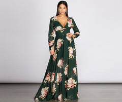 Irina Floral Chiffon A-Line Dress - Lady Occasions