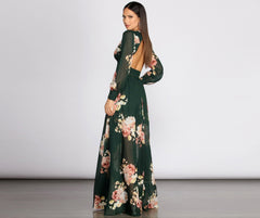 Irina Floral Chiffon A-Line Dress - Lady Occasions