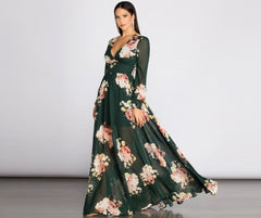 Irina Floral Chiffon A-Line Dress - Lady Occasions