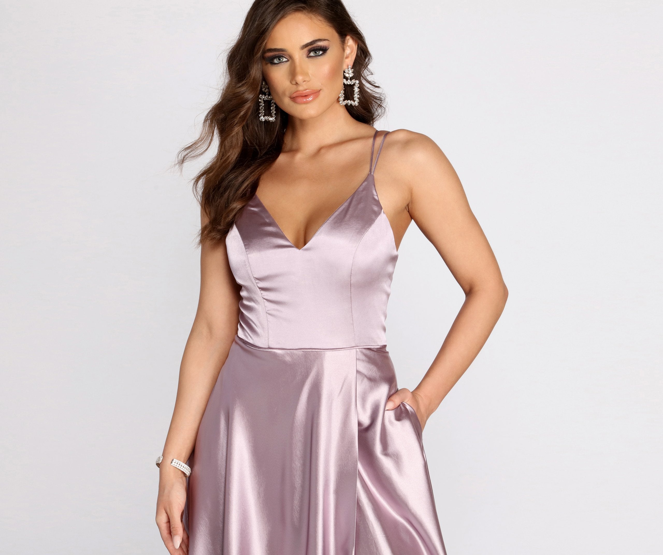 Ryder Satin A-Line Gown - Lady Occasions