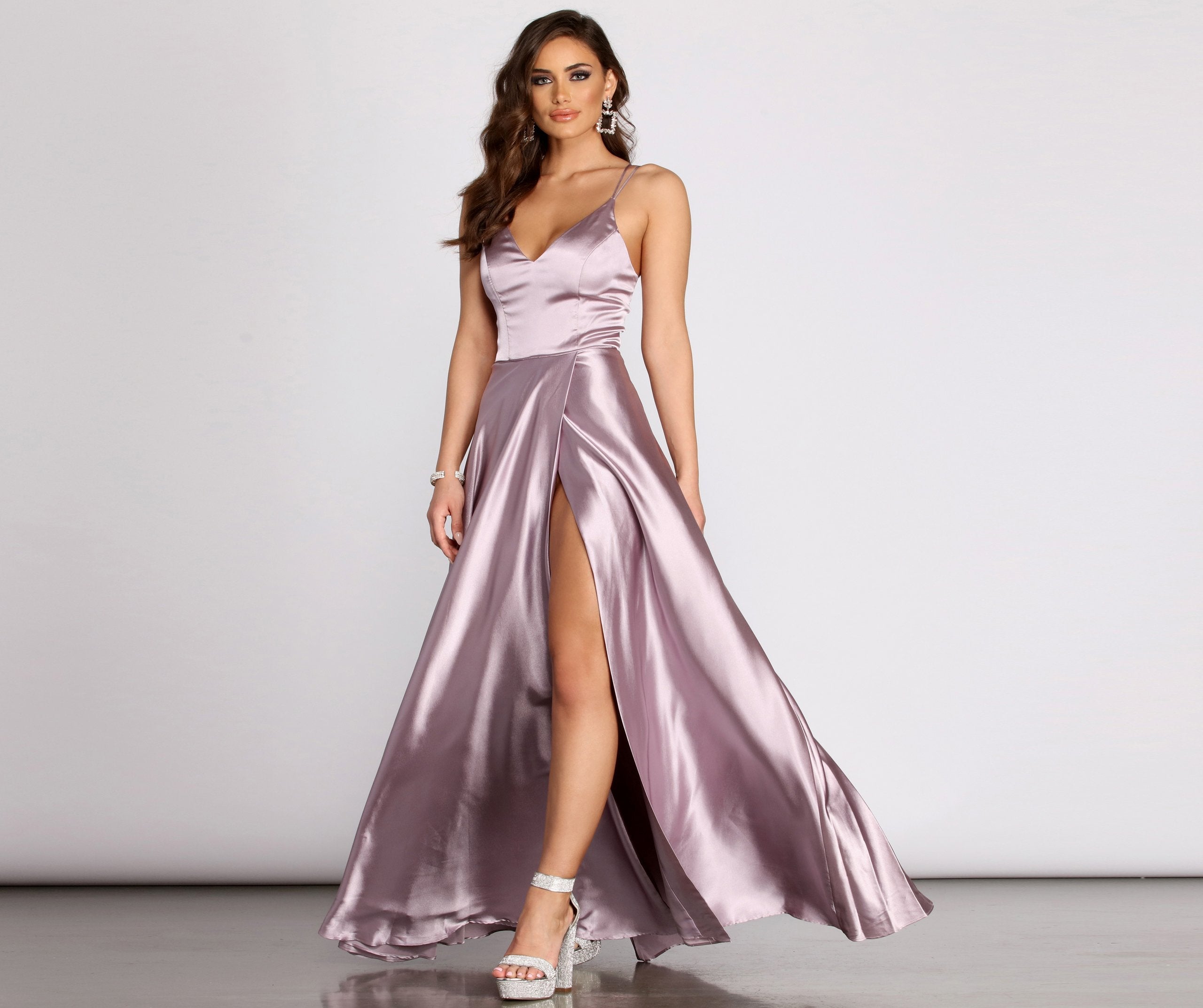 Ryder Satin A-Line Gown - Lady Occasions