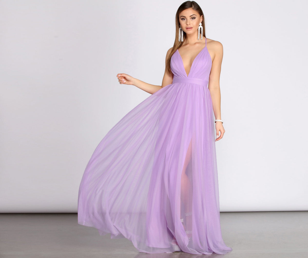 Jodi Tulle A-Line Dress - Lady Occasions