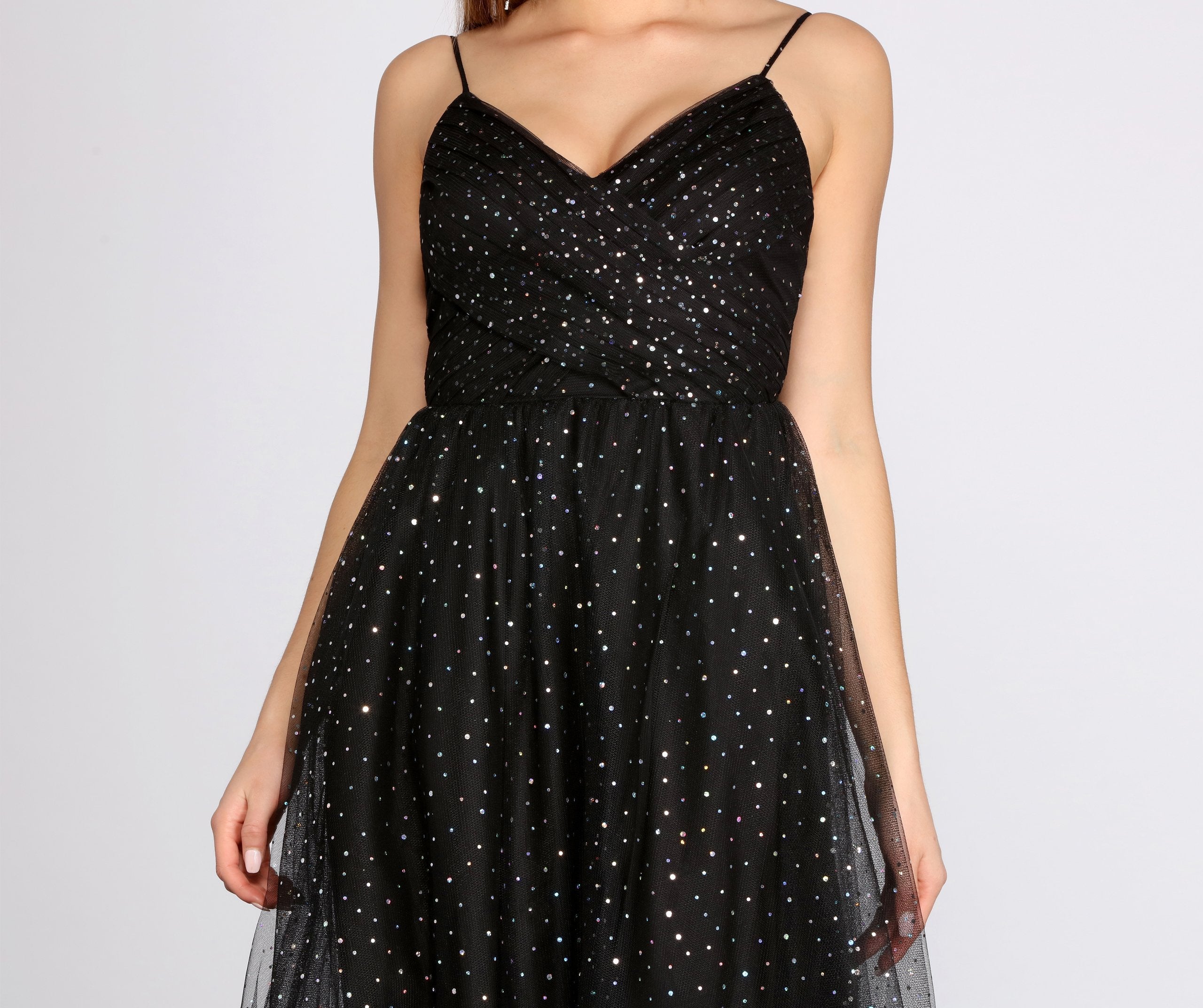 Parker Heat Stone Tulle Dress - Lady Occasions