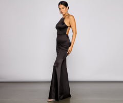 Maya Halter Open-Back Formal Dress - Lady Occasions