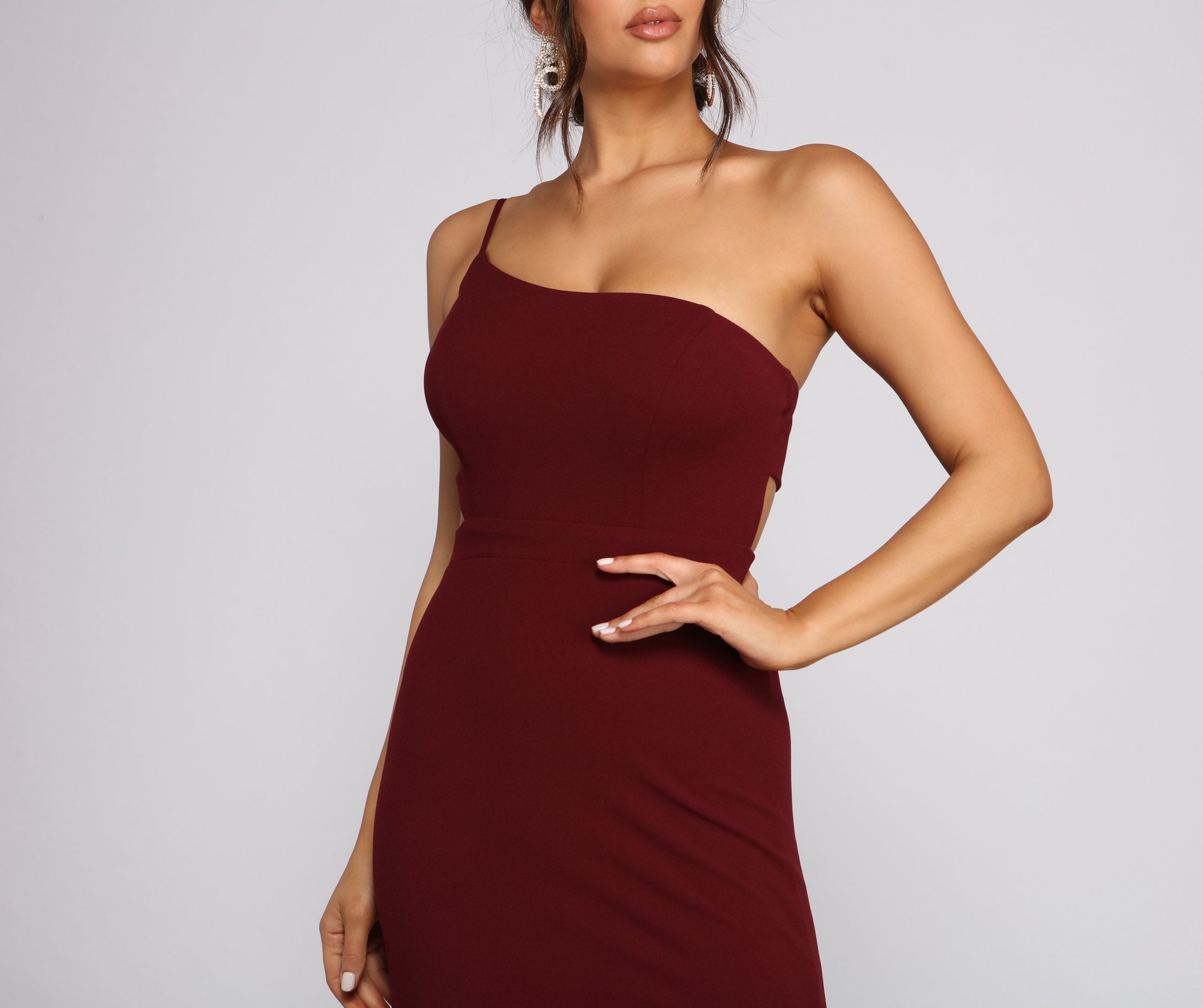 Alice Formal One Shoulder Crepe Dress - Lady Occasions