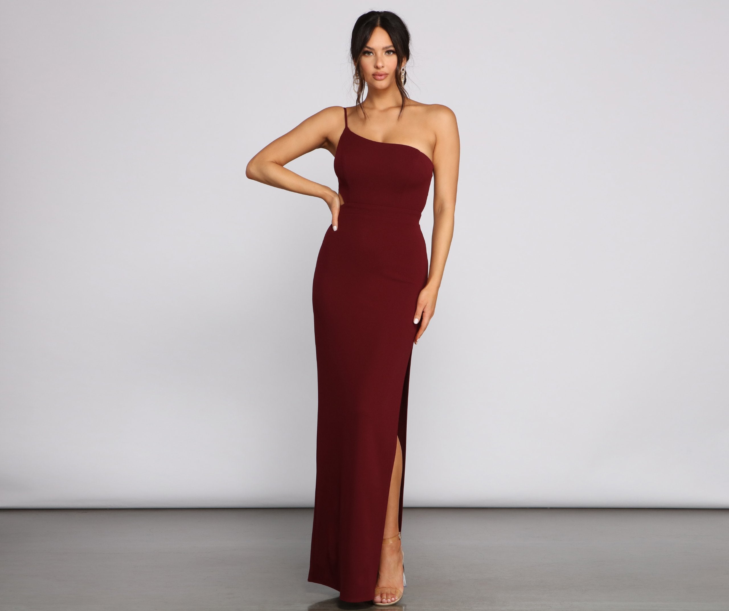 Alice Formal One Shoulder Crepe Dress - Lady Occasions