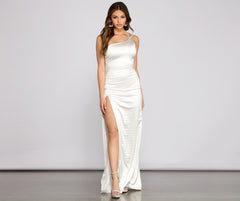 Lana Formal One Shoulder High Slit Dress - Lady Occasions