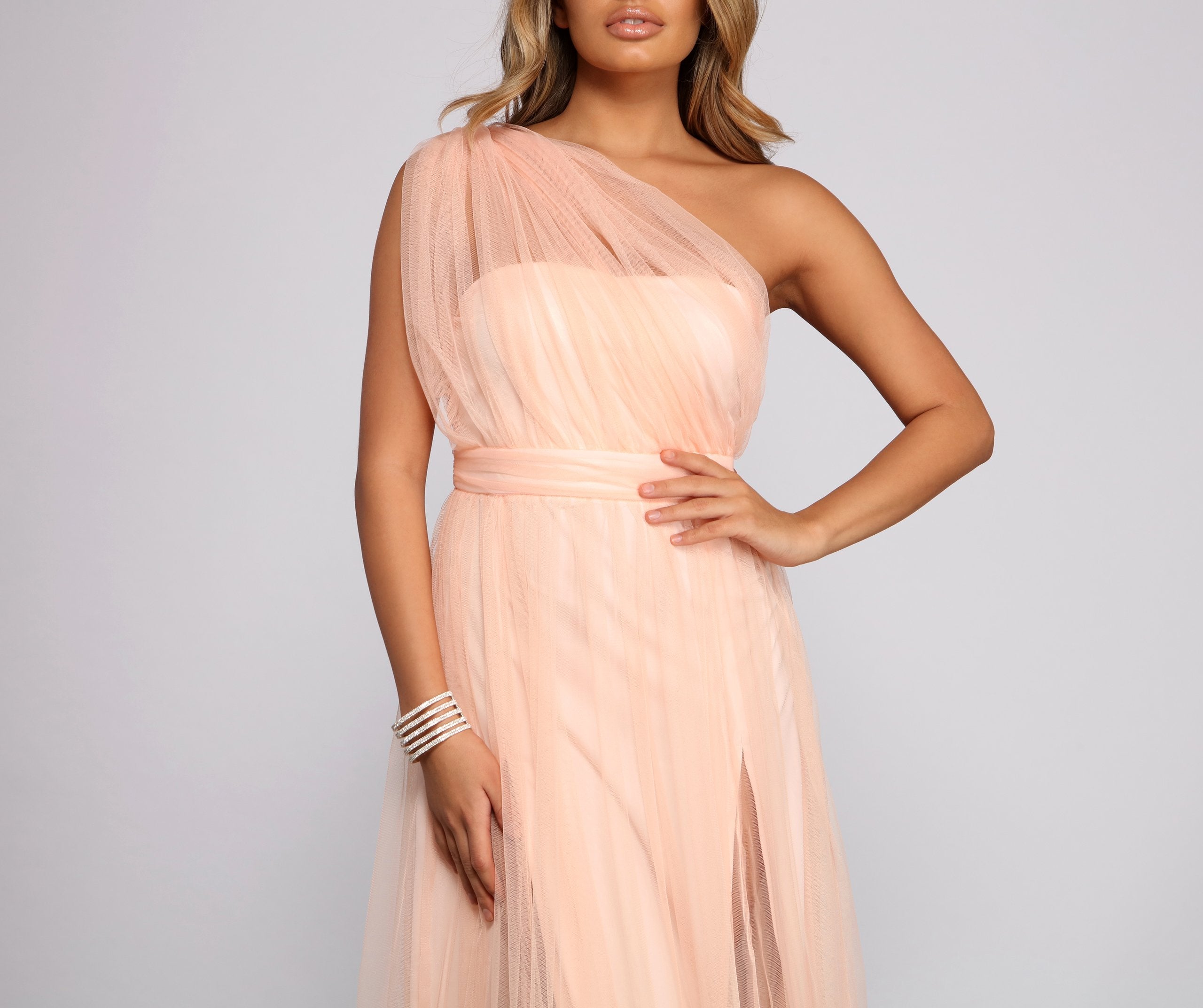 Rebecca Tulle A-Line Formal Dress - Lady Occasions
