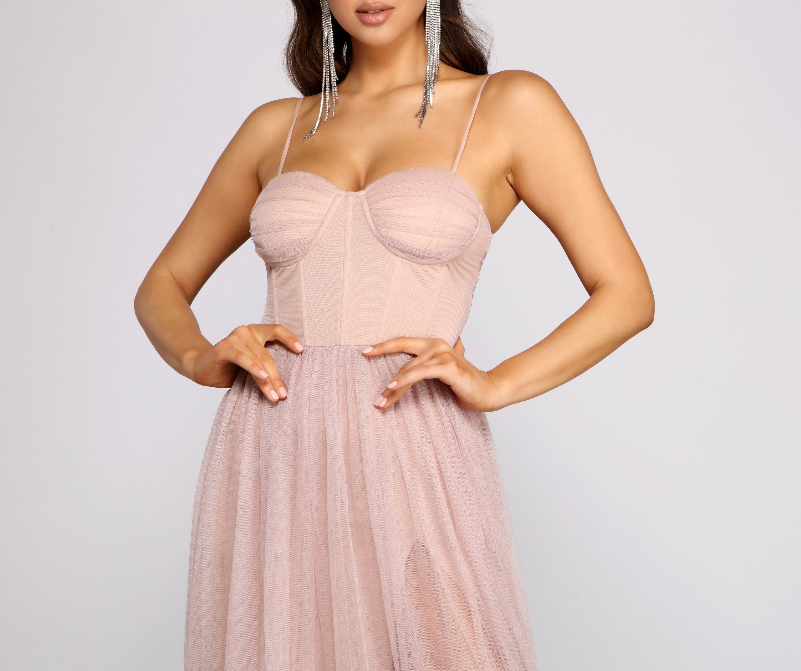 Estelle Formal High Slit A-Line Dress - Lady Occasions