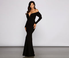 Nina Off The Shoulder Mermaid Dress - Lady Occasions