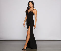 Constance Formal High Slit Mermaid Dress - Lady Occasions