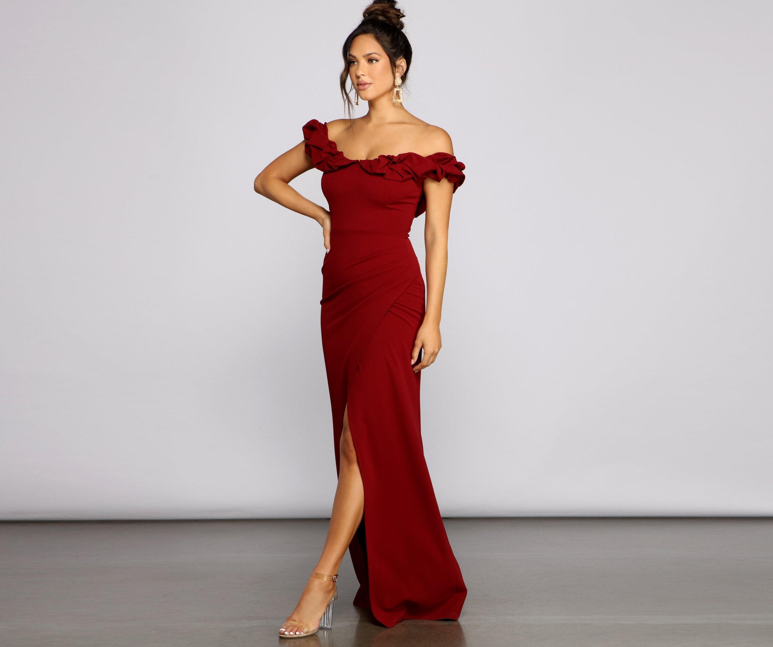 Leslie Off-The-Shoulder Mermaid Dress - Lady Occasions