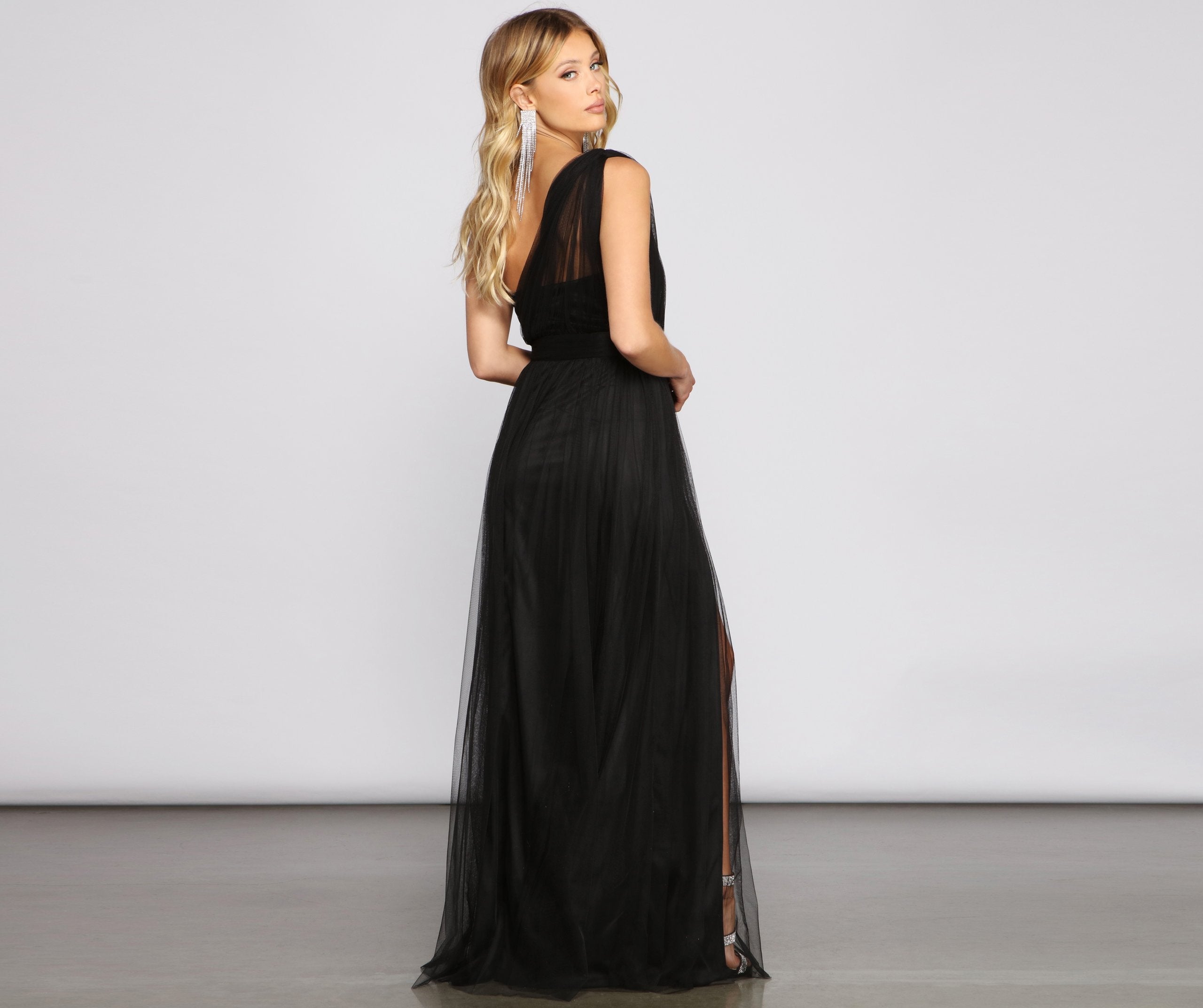 Rebecca Tulle A-Line Formal Dress - Lady Occasions