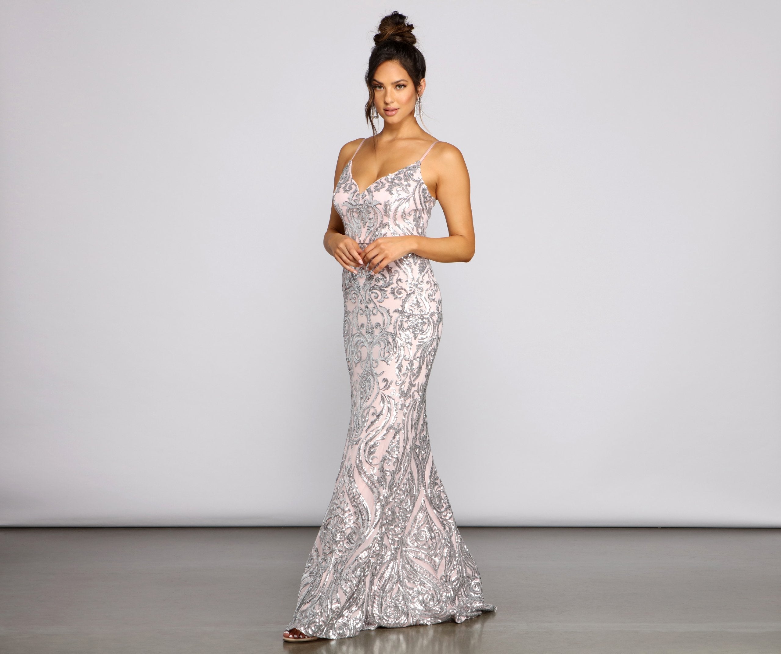 Cordelia Formal Sequin A-Line Dress - Lady Occasions